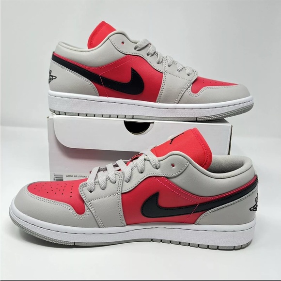 Air Jordan Wmns Air Jordan 1 Low Light Iron Ore Siren Red DC0774-060 Size 5W✅ - Picture 2 of 5